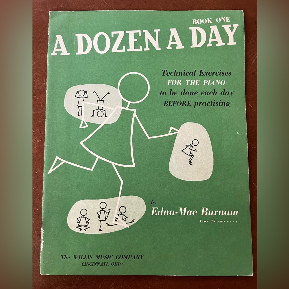 VTG Dozen A Day Sheet Music Technical Exercises Piano Kids Willis Burnam JN21